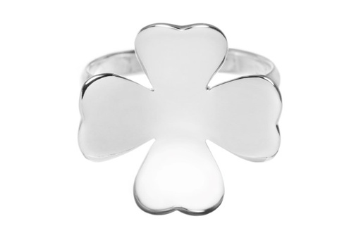 [07824A1200PL] Silver 925 clover ring (EU size 52)