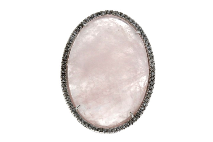 Silver 925 semi precious stone cz ring