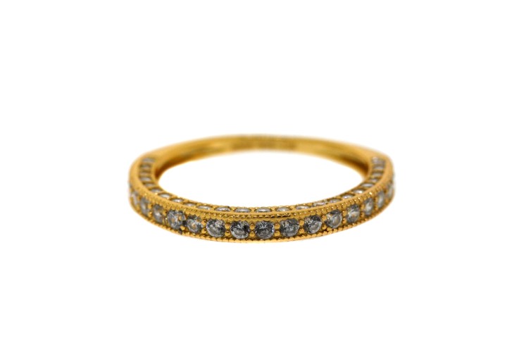 Silver 925 cz 1line ring