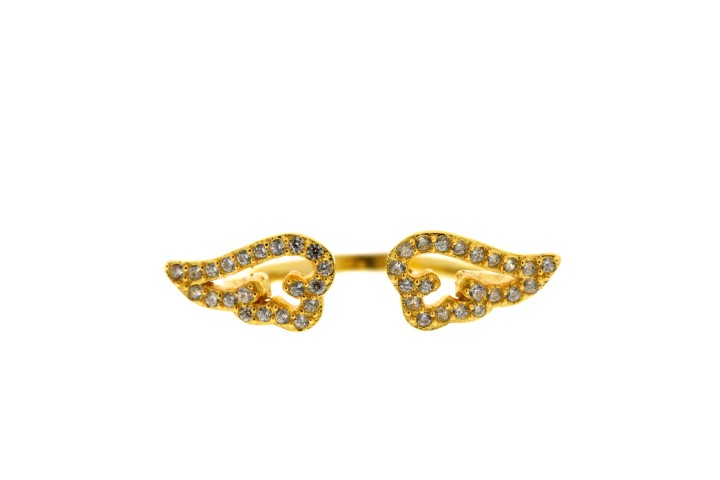 Silver 925 wing cz ring