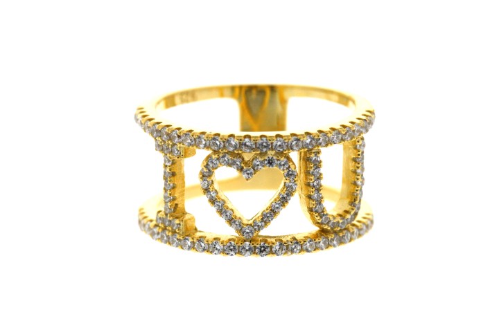 Anillo plata 925 con zirconita i love u 