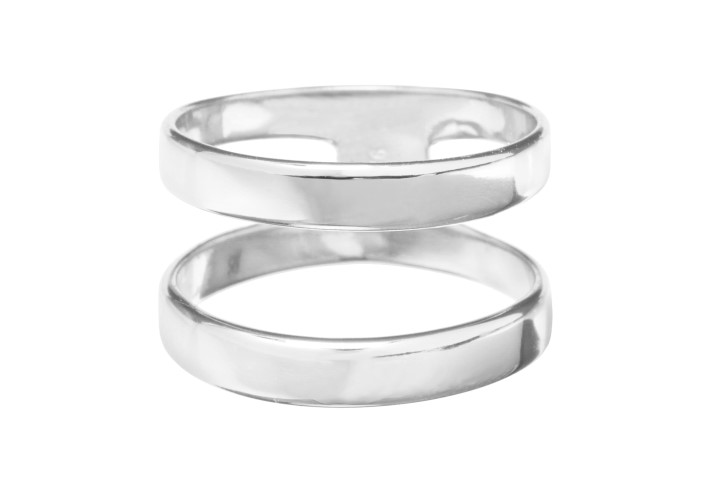 Anillo plata 925 alianza 3mm dos lineas 