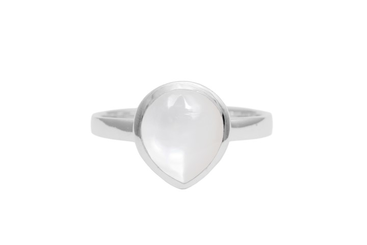 [08506A120NBL] Silver 925 ring drop mother of pearl (EU size 52)