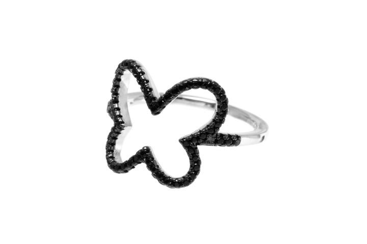 Anillo plata 925 con zirconita mariposa 