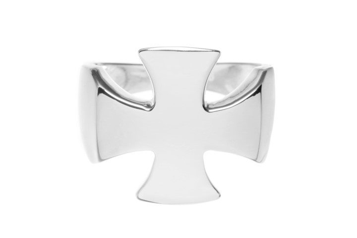 [08943A1200PL] Silver 925 maltese cross ring (EU size 52)