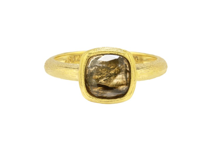 [09196A122RLB] Silver 925 stone ring (EU size 52, Semiprecious stone, Labradorite)