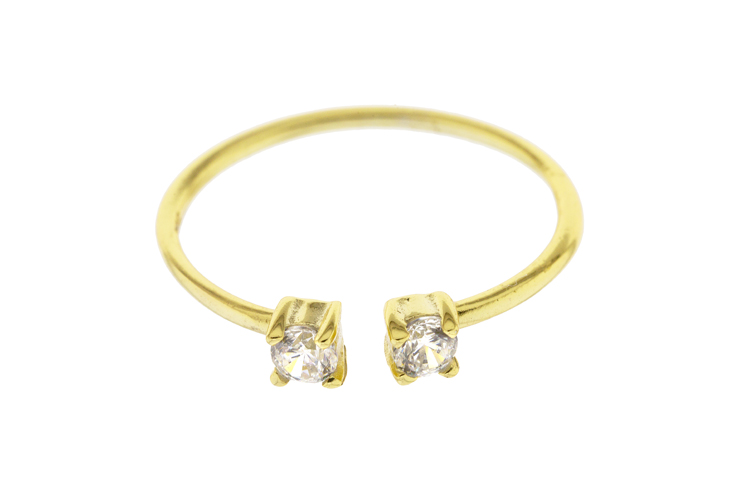 Silver 925 cz open ring