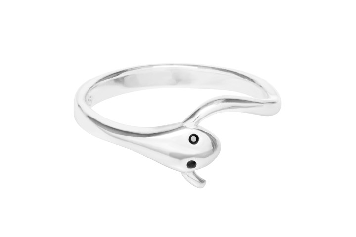 Anillo plata 925 zirconita serpiente 