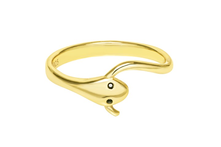 Anillo plata 925 zirconita serpiente 
