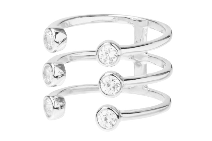 Silver 925 cz open ring