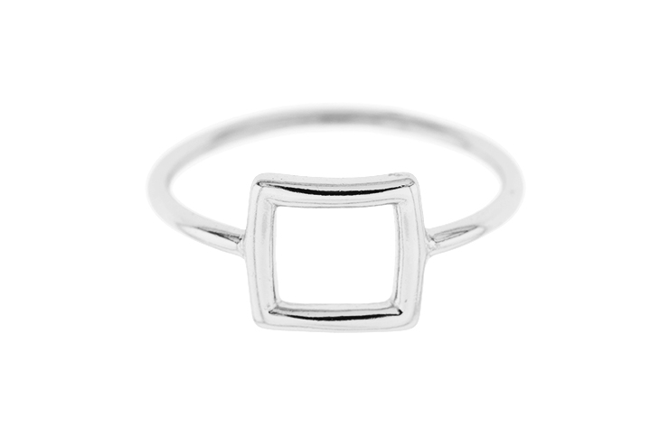Anillo plata 925 cuadrado 