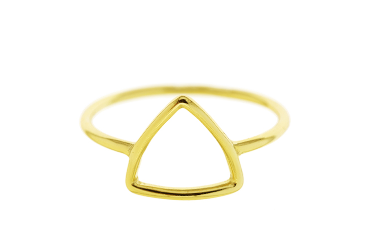 Anillo plata 925 triangulo 