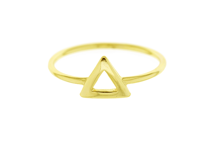 Anillo plata 925 triangulo 