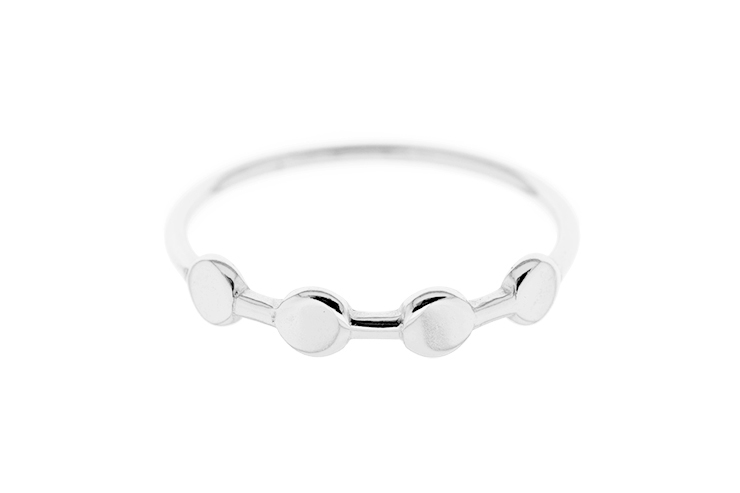 Silver 925 four circles ring