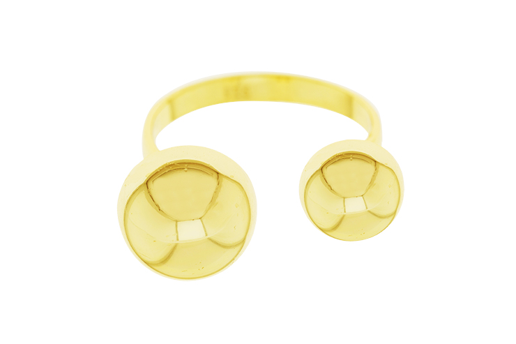 Alianza plata 925 abierto media bola 