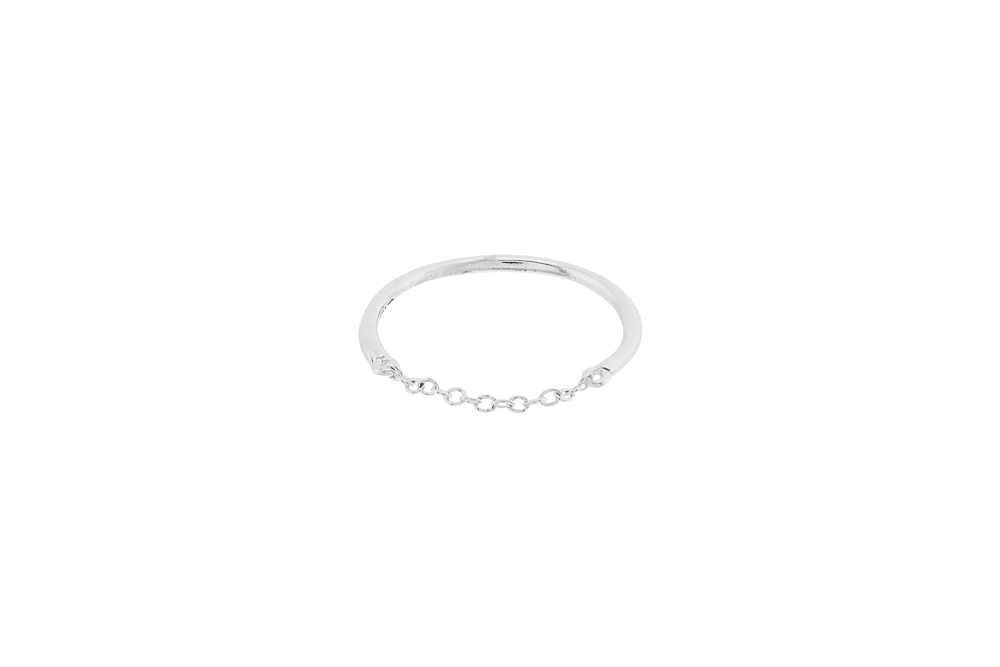 Anillo plata 925 cadena 