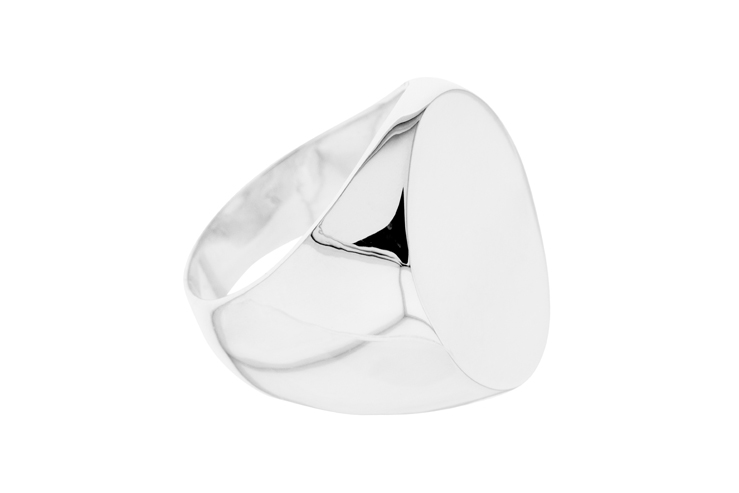 Anillo plata 925 sello ovalado