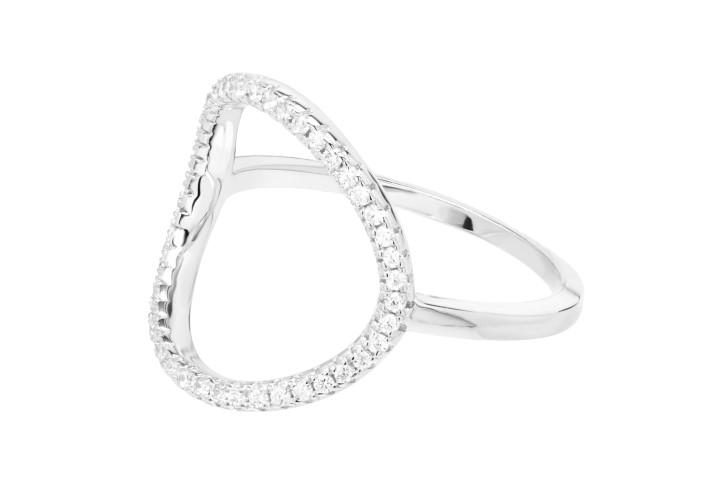 Silver 925 cz circle ring