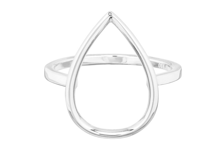 Anillo plata 925 lagrima 