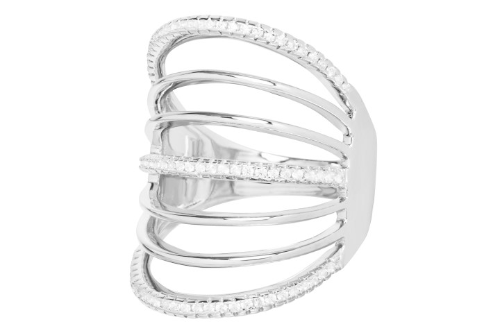 [10296A121ZBL] Anillo plata 925 zirconita  (Talla 12, Rodio)