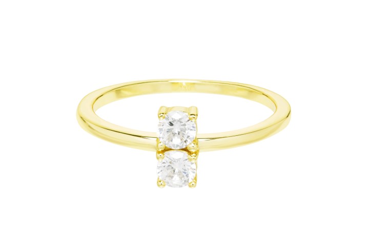 Anillo solitario plata 925  zirconita 