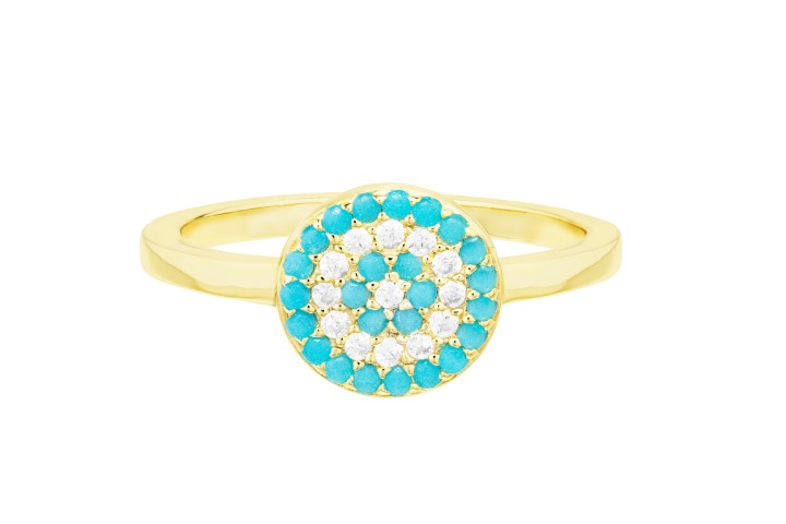 Anillo plata 925 zirconita tuquesa 