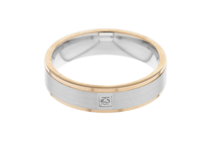 [10452A123ZBL] Ring silver 925 5mm (EU size 52)