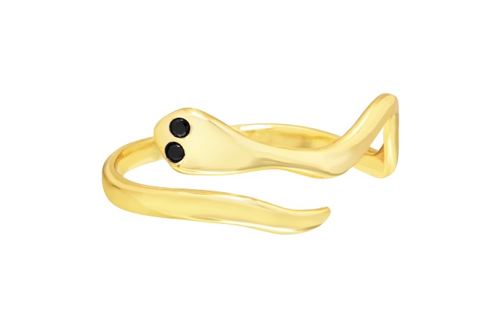 Silver 925 snake cz ring