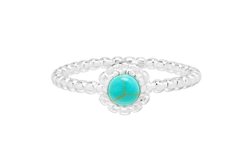 [10625A100GTU] Anillo plata 925 con turquesa  (Talla 10)
