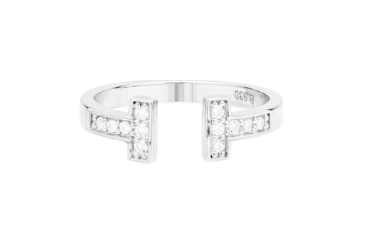 [10694A121ZBL] Silver 925 ring cz (EU size 52)