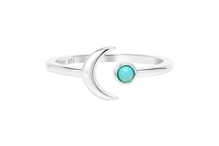 [10733A100GTU] Silver 925 stones ring (EU size 50, Sterling silver)