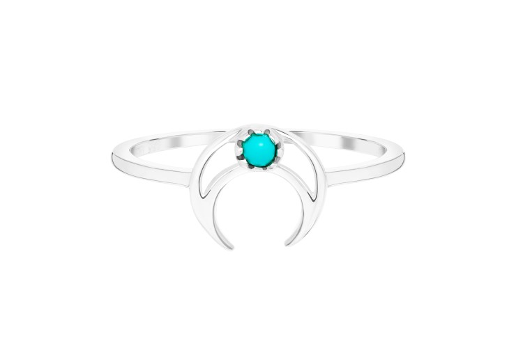 Anillo plata 925 turquesa luna