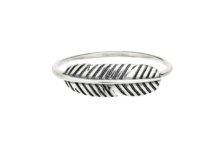 Anillo plata 925 pluma 