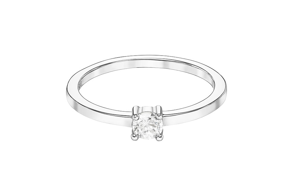 Anillo solitario plata 925 con zirconita