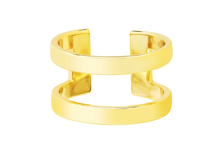 Anillo plata 925 doble abierto 