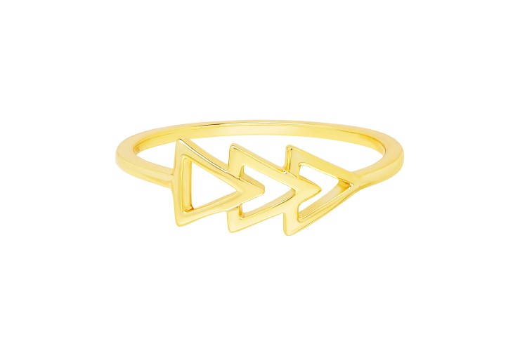 Anillo plata 925 tres triangulos 