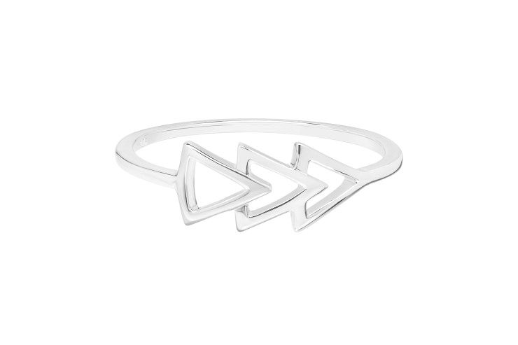 Anillo plata 925 tres triangulos 