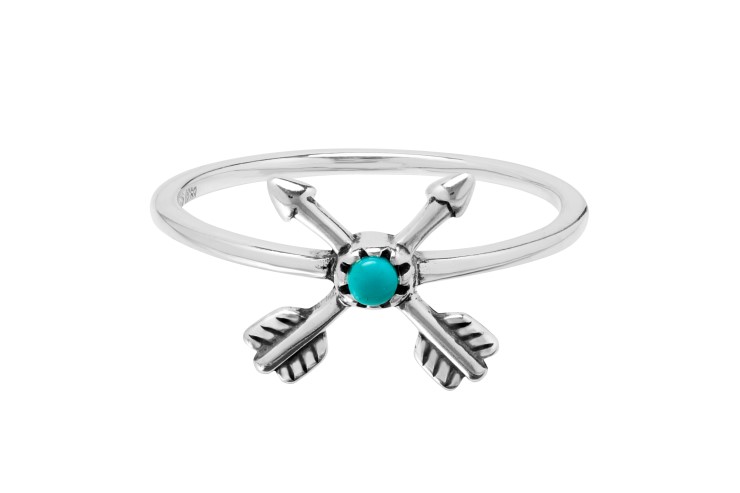 Anillo plata 925 dos flechas 