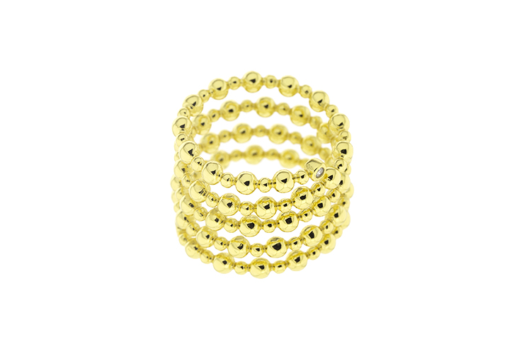 [11301A122ZBL] Silver 925 cz ring (EU size 52, Gold plated)
