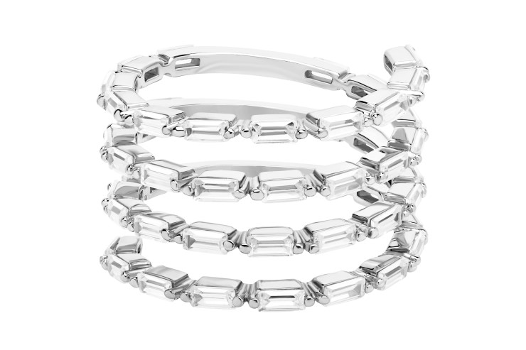 [11350A121ZBL] Silver 925 ring with cz (EU size 52, Rhodium plated)