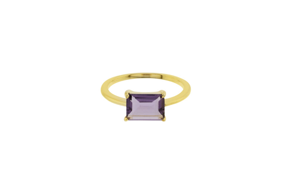 Anillo plata 925 rectangular semi preciosa 