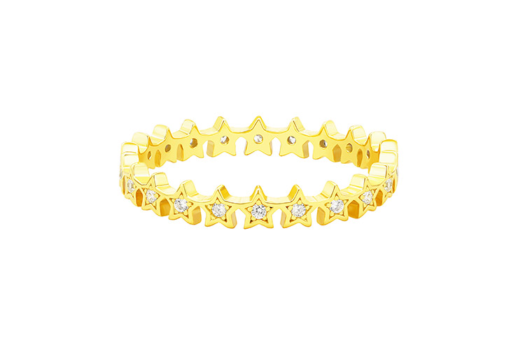 Anillo plata 925 estrellitas con zirconitas 