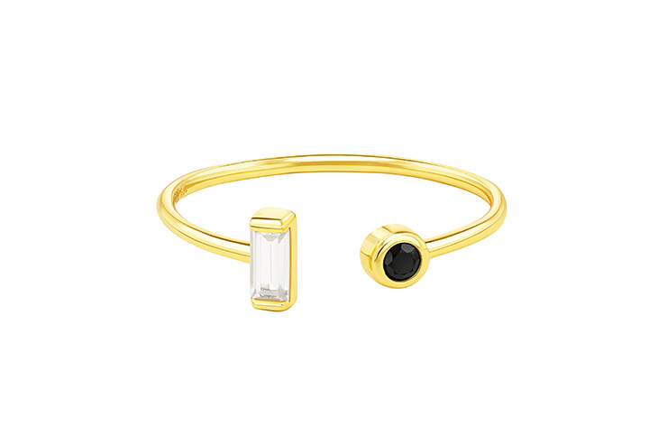Anillo plata 925 zirconita baguette y montura rusa 