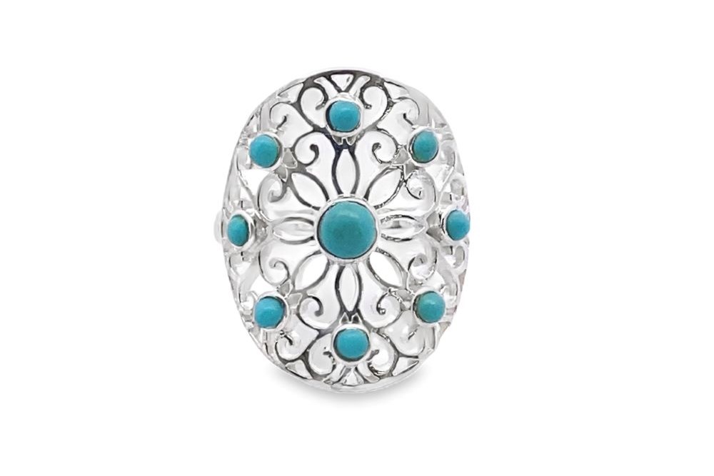 [12544A120GTU] Silver 925 stone ring (EU size 52)