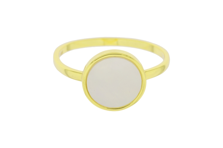 Anillo plata 925 circulo nacar 