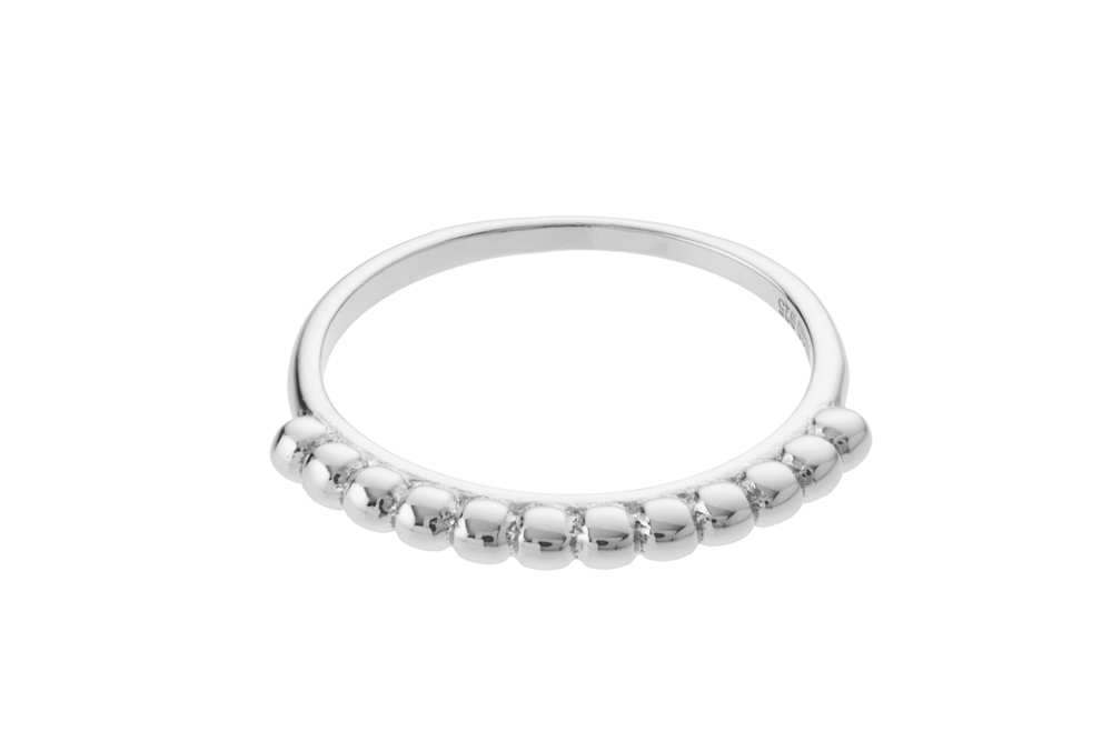 Anillo plata 925 bolitas 