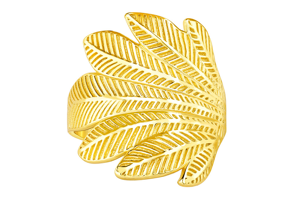 Anillo plata 925 plumas 