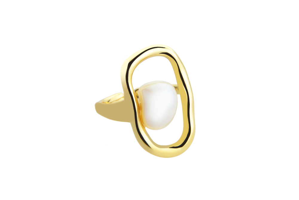 Anillo plata 925 con perla cultivada 7mm abierto 