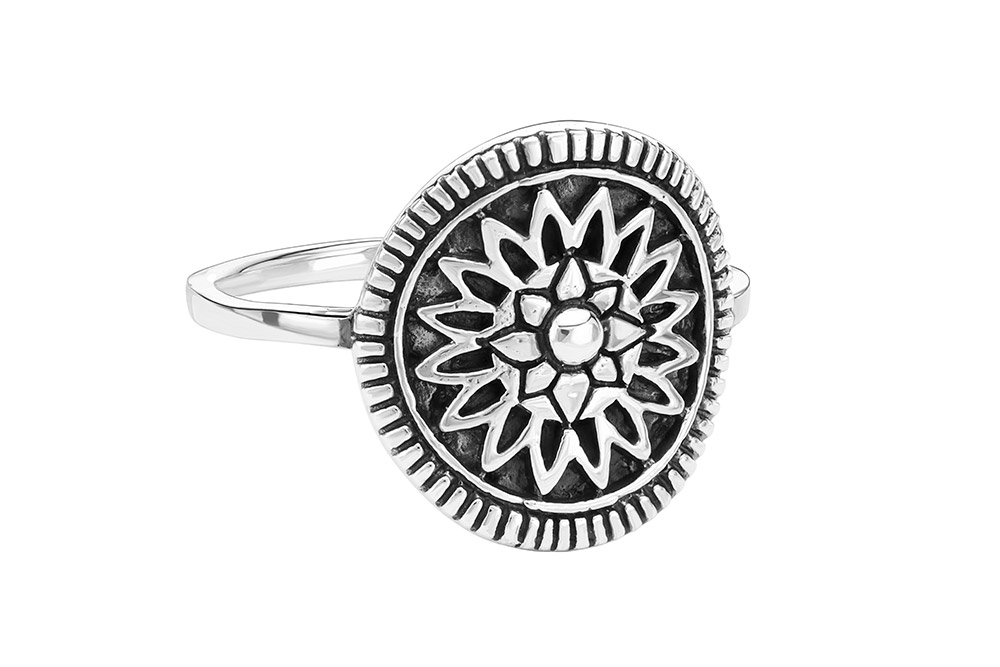 Anillo plata 925 flor 