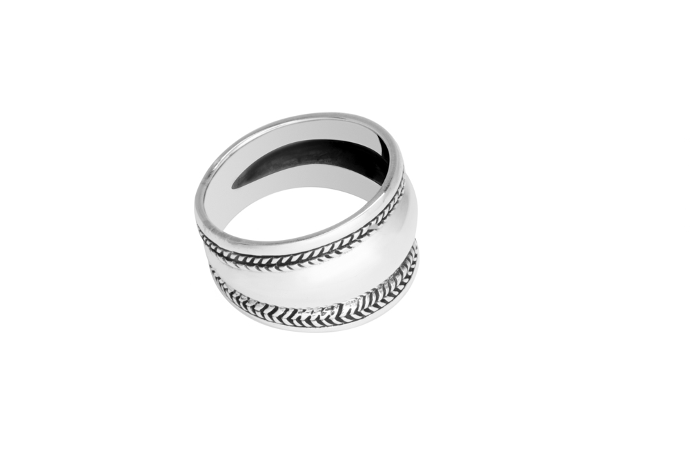 Anillo plata 925 ancho cordón